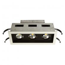  MT-3LD311R-W930-BK - Mini Multiple LED Three Light Remodel Housing with Trim and Light Engine