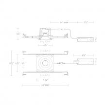  R3BRDN-NWD-WT - Ocular 3.0 Dim-to-Warm Round Downlight Trim and Remodel Housing with New Construction Frame-In Kit