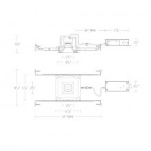  R2BSD-NCS-BK - Ocular 2.0 5CCT Square Downlight Trim and Remodel Housing with New Construction Frame-In Kit and D