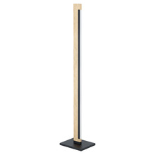  99296A - Integrated LED floor lamp black and wood finish with White Plastic Cover 22W Integrated LED