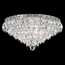  BN1424N-401O - Baronet 6 Light 120V Flush Mount in Polished Stainless Steel with Optic Crystal