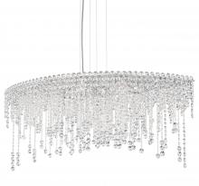  CH4811N-401O - Chantant 8 Light 120V Pendant in Polished Stainless Steel with Optic Crystal