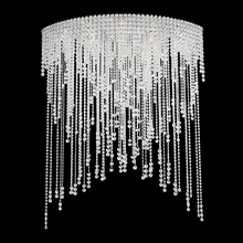  CH4803N-401O - Chantant 8 Light 120V Semi-Flush Mount in Polished Stainless Steel with Optic Crystal