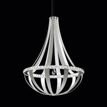  SCE130DN-LW1R - Crystal Empire LED 45IN 3000K 120V Pendant in White Pass with Radiance Crystal