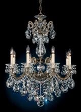  5007-23 - La Scala 8 Light 120V Chandelier in Etruscan Gold with Clear Heritage Handcut Crystal