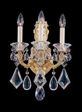  5071-22 - La Scala 3 Light 120V Wall Sconce in Heirloom Gold with Heritage Handcut Crystal