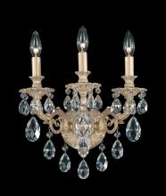  5643-76H - Milano 3 Light 120V Wall Sconce in Heirloom Bronze with Heritage Handcut Crystal