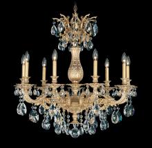  5679-22H - Milano 9 Light 120V Chandelier in Heirloom Gold with Heritage Handcut Crystal