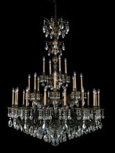  5688-76H - Milano 28 Light 120V Chandelier in Heirloom Bronze with Heritage Handcut Crystal