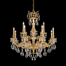 Schonbek 1870 5682-48H - Milano 12 Light 120V Chandelier in Antique Silver with Heritage Handcut Crystal