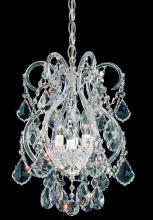 Schonbek 1870 6809-40H - Olde World 4 Light 120V Mini Pendant in Polished Silver with Heritage Handcut Crystal