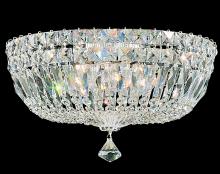  5893-40O - Petit Crystal Deluxe 5 Light 120V Semi-Flush Mount in Polished Silver with Optic Crystal