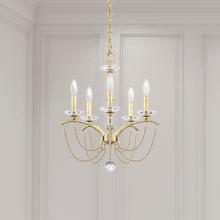  BC7105N-06O - Priscilla 5 Light 120V Chandelier in White with Optic Crystal