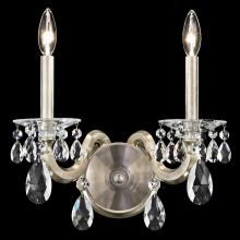  S8602N-51R - San Marco 2 Light 120V Wall Sconce in Black with Radiance Crystal