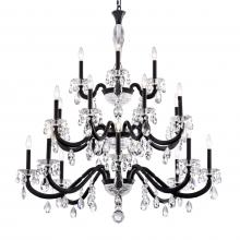  S8620N-51R - San Marco 20 Light 120V Chandelier in Black with Radiance Crystal