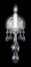  2990-40H - Sterling 1 Light 120V Wall Sconce in Polished Silver with Heritage Handcut Crystal