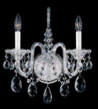  2991-40H - Sterling 2 Light 120V Wall Sconce in Polished Silver with Heritage Handcut Crystal