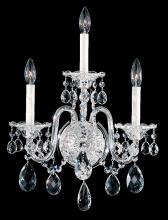  2992-40R - Sterling 3 Light 120V Wall Sconce in Polished Silver with Heritage Handcut Crystal