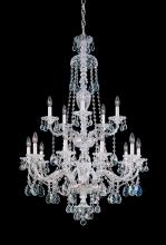  3608-40H - Sterling 15 Light 120V Chandelier in Polished Silver with Heritage Handcut Crystal