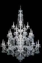  3610-40R - Sterling 25 Light 120V Chandelier in Polished Silver with Heritage Handcut Crystal