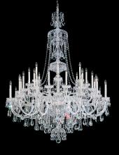  3612-40H - Sterling 45 Light 120V Chandelier in Polished Silver with Heritage Handcut Crystal