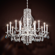  RS8315N-401H - Siena 15 Light 120V Chandelier in Polished Stainless Steel with Clear Heritage Handcut Crystal