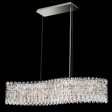  RS8346N-401H - Sarella 7 Light 120V Linear Pendant in Polished Stainless Steel with Clear Heritage Handcut Crysta