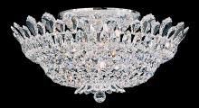  5868H - Trilliane 10 Light 120V Semi-Flush Mount in Polished Stainless Steel with Heritage Handcut Crystal