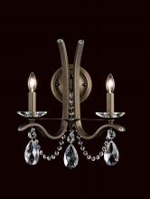  VA8332N-23R - Vesca 2 Light 120V Wall Sconce in Etruscan Gold with Radiance Crystal