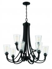  41929-ESP-CS - Grace 9 Light Chandelier in Espresso (Clear Seeded Glass)