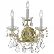  4403-GD-CL-SAQ - Maria Theresa 3 Light Spectra Crystal Gold Sconce