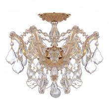  4430-GD-CL-MWP - Maria Theresa 3 Light Hand Cut Crystal Gold Semi Flush Mount