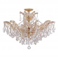  4439-GD-CL-SAQ_CEILING - Maria Theresa 6 Light Spectra Crystal Gold Semi Flush Mount