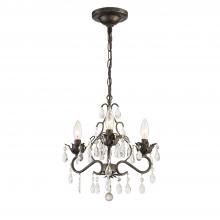  4534-EB-CL-SAQ - Paris Market 3 Light Spectra Crystal English Bronze Mini Chandelier