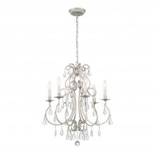  5016-OS-CL-MWP - Ashton 6 Light Hand Cut Crystal Olde Silver Chandelier