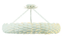  538-MT_CEILING - Broche 8 Light Matte White Semi Flush Mount