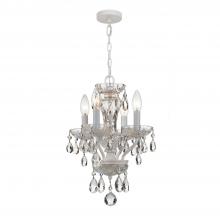  5534-WW-CL-SAQ - Traditional Crystal 4 Light Spectra Crystal Wet White Mini Chandelier