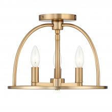  ABB-3003-VG_CEILING - Abbott 3 Light Vibrant Gold Semi Flush Mount