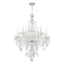  CAN-A1312-CH-CL-SAQ - Candace 12 Light Spectra Crystal Polished Chrome Chandelier