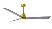  AKLK-BRBR-BW-56 - Alessandra 3-blade transitional ceiling fan in brushed brass finish with Barn Wood blades. Optimiz