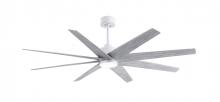  ANLK-MWH-BW-64 - Ariella 8-blade ceiling fan in Matte White and Barn Wood Tone blades