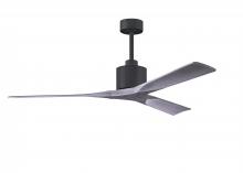  NK-BK-BW-60 - Nan 6-speed ceiling fan in Matte Black finish with 60” solid barn wood tone wood blades