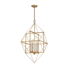  1141-005 - Connexions 4-Light Chandelier in Antique Gold and Silver Leaf