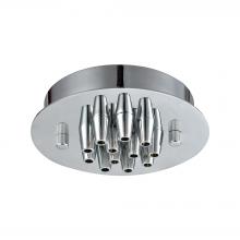  12SR-CHR - Pendant Options 12 Light Small Round Canopy in Polished Chrome