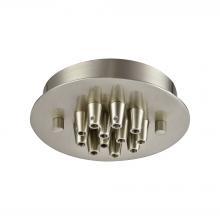  12SR-SN - Pendant Options 12 Light Small Round Canopy in Satin Nickel