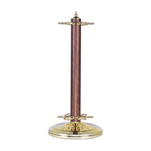  169-PBW - CASUAL TRADITIONS CUE STAND POL BRASS/GREEN FINISH