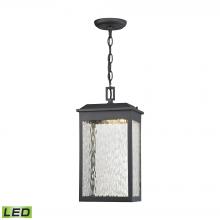  45203/LED - Newcastle 1-Light Outdoor Pendant in Textured Matte Black - Integrated LED