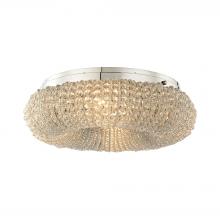  45290/4 - Crystal Ring 4-Light Semi Flush in Chrome with Clear Crystal Beads