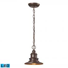  47011/1-LED - Marina 1-Light Outdoor Pendant in Hazelnut Bronze - Includes LED Bulb