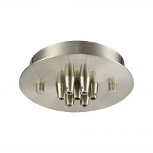  7SR-SN - Pendant Options 7 Light Small Round Canopy in Satin Nickel